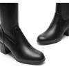 imageDREAM PAIRS Womens Laurence Over The Knee Thigh High Chunky Heel Boots Long Stretch Sexy Fall BootsBlackpu