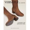 imageDREAM PAIRS Womens Laurence Over The Knee Thigh High Chunky Heel Boots Long Stretch Sexy Fall BootsBrownSuede