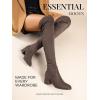 imageDREAM PAIRS Womens Laurence Over The Knee Thigh High Chunky Heel Boots Long Stretch Sexy Fall BootsKhaki