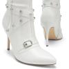 imageDREAM PAIRS Womens Metallic Stiletto Heeled Knee High Boots Sexy Fashion Pointed Toe Dress Boots with Stud and Zipper TasselWhite