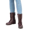 imageDREAM PAIRS Womens Mid Calf Builtin Wallet Pocket Lace up Military Combat BootsBurgundypu