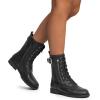 imageDREAM PAIRS Womens Mid Calf Builtin Wallet Pocket Lace up Military Combat BootsMissionblack