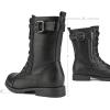 imageDREAM PAIRS Womens Mid Calf Builtin Wallet Pocket Lace up Military Combat BootsMissionblack