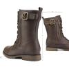 imageDREAM PAIRS Womens Mid Calf Builtin Wallet Pocket Lace up Military Combat BootsMissionbrown
