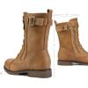 imageDREAM PAIRS Womens Mid Calf Builtin Wallet Pocket Lace up Military Combat BootsMissioncamel
