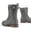 imageDREAM PAIRS Womens Mid Calf Builtin Wallet Pocket Lace up Military Combat BootsMissiongrey