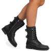 imageDREAM PAIRS Womens Mid Calf Builtin Wallet Pocket Lace up Military Combat BootsTerranblack