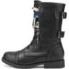 imageDREAM PAIRS Womens Mid Calf Builtin Wallet Pocket Lace up Military Combat BootsTerranblack