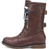 imageDREAM PAIRS Womens Mid Calf Builtin Wallet Pocket Lace up Military Combat BootsTerranburgundy