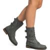 imageDREAM PAIRS Womens Mid Calf Builtin Wallet Pocket Lace up Military Combat BootsTerrangrey