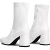 imageDREAM PAIRS Womens Mid Calf Gogo Boots Low Block Heel Square Toe Ankle Boot with Zipper for Party Cosplay DanceWhite