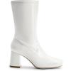 imageDREAM PAIRS Womens Mid Calf Gogo Boots Low Block Heel Square Toe Ankle Boot with Zipper for Party Cosplay DanceWhitepat1