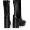 imageDREAM PAIRS Womens Mid Calf Gogo Boots Platform High Chunky Block Heel Square Toe Ankle BootsBlackpu