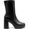 imageDREAM PAIRS Womens Mid Calf Gogo Boots Platform High Chunky Block Heel Square Toe Ankle BootsBlackpu