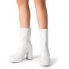 imageDREAM PAIRS Womens Mid Calf Gogo Boots Platform High Chunky Block Heel Square Toe Ankle BootsWhitepat