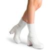 imageDREAM PAIRS Womens Mid Calf Gogo Boots Platform High Chunky Block Heel Square Toe Ankle BootsWhitepat