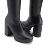 imageDREAM PAIRS Womens Platform Knee High Boots Chunky Block Heel Side Zipper Cute Gogo BootsBlackpu