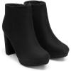 imageDREAM PAIRS Womens Stomp High Heel Ankle BootsBlack