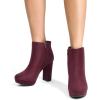 imageDREAM PAIRS Womens Stomp High Heel Ankle BootsBurgundy