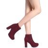 imageDREAM PAIRS Womens Stomp High Heel Ankle BootsBurgundy