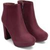 imageDREAM PAIRS Womens Stomp High Heel Ankle BootsBurgundy