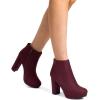 imageDREAM PAIRS Womens Stomp High Heel Ankle BootsBurgundy