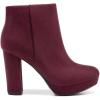imageDREAM PAIRS Womens Stomp High Heel Ankle BootsBurgundy