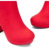 imageDREAM PAIRS Womens Stomp High Heel Ankle BootsRed