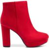 imageDREAM PAIRS Womens Stomp High Heel Ankle BootsRed