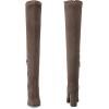 imageDREAM PAIRS Womens Thigh High Over The Knee Fashion Boots Block Mid Heel Long Sexy Faux Fur BootsShookhaki