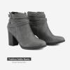 imageTOETOS Womens Chunky High Heel Ankle Boots Close Toe Fall Heeled Booties ShoesGrey