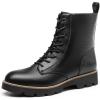 imageDREAM PAIRS Womens Combat Ankle Boots Lace up Lug Sole Fashion Booties ShoesBlack