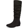imageDREAM PAIRS Womens Knee High Pull On Fall Weather Winter BootsBlack
