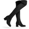 imageDREAM PAIRS Womens Laurence Over The Knee Thigh High Chunky Heel Boots Long Stretch Sexy Fall BootsBlacksuede