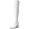 imageDREAM PAIRS Womens Thigh High Block Heel Over The Knee BootsWhitepu