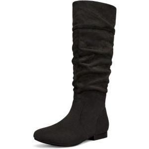 imageDREAM PAIRS Womens Knee High Pull On Fall Weather Winter BootsBlack