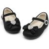 imageDREAM PAIRS Girls Mary Jane Dress Shoes for Toddler Heart Rhinestone Front Bow Ballerina Flat ToddlerLittle KidBlack