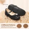 imageDREAM PAIRS Girls Mary Jane Dress Shoes for Toddler Heart Rhinestone Front Bow Ballerina Flat ToddlerLittle KidBlack