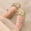 imageDREAM PAIRS Girls Mary Jane Dress Shoes for Toddler Heart Rhinestone Front Bow Ballerina Flat ToddlerLittle KidGoldGlitter