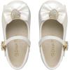imageDREAM PAIRS Girls Mary Jane Dress Shoes for Toddler Heart Rhinestone Front Bow Ballerina Flat ToddlerLittle KidIvoryPu