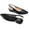imageDREAM PAIRS Kitten Slingback Low Block Heels for Women Pointed Closed Toe Business Dress Shoes Wedding Party Comfortable Pumps ShoesBlack