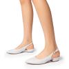 imageDREAM PAIRS Kitten Slingback Low Block Heels for Women Pointed Closed Toe Business Dress Shoes Wedding Party Comfortable Pumps ShoesWhite
