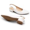 imageDREAM PAIRS Kitten Slingback Low Block Heels for Women Pointed Closed Toe Business Dress Shoes Wedding Party Comfortable Pumps ShoesWhite