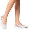 imageDREAM PAIRS Kitten Slingback Low Block Heels for Women Pointed Closed Toe Business Dress Shoes Wedding Party Comfortable Pumps ShoesWhite