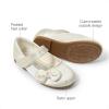 imageDREAM PAIRS Toddler Girls Dress Shoes Mary Jane Flats Girls School Uniform Flats Bow Ballerina ShoesIvorySatin