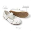 imageDREAM PAIRS Toddler Girls Dress Shoes Mary Jane Flats Girls School Uniform Flats Bow Ballerina ShoesWhiteSatin