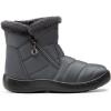imageDREAM PAIRS Winter Boots for Women Warm Fur Lined with Zipper Flat Ankle Boots Comfortable Lightweight Outdoor Indoor BootiesGrey