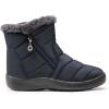 imageDREAM PAIRS Winter Boots for Women Warm Fur Lined with Zipper Flat Ankle Boots Comfortable Lightweight Outdoor Indoor BootiesNavy