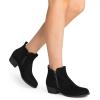 imageDREAM PAIRS Womens Ankle Boots Classic Low Chunky Heel Side Zipper Booties ShoesBlacksuede