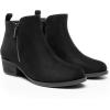 imageDREAM PAIRS Womens Ankle Boots Classic Low Chunky Heel Side Zipper Booties ShoesBlacksuede
